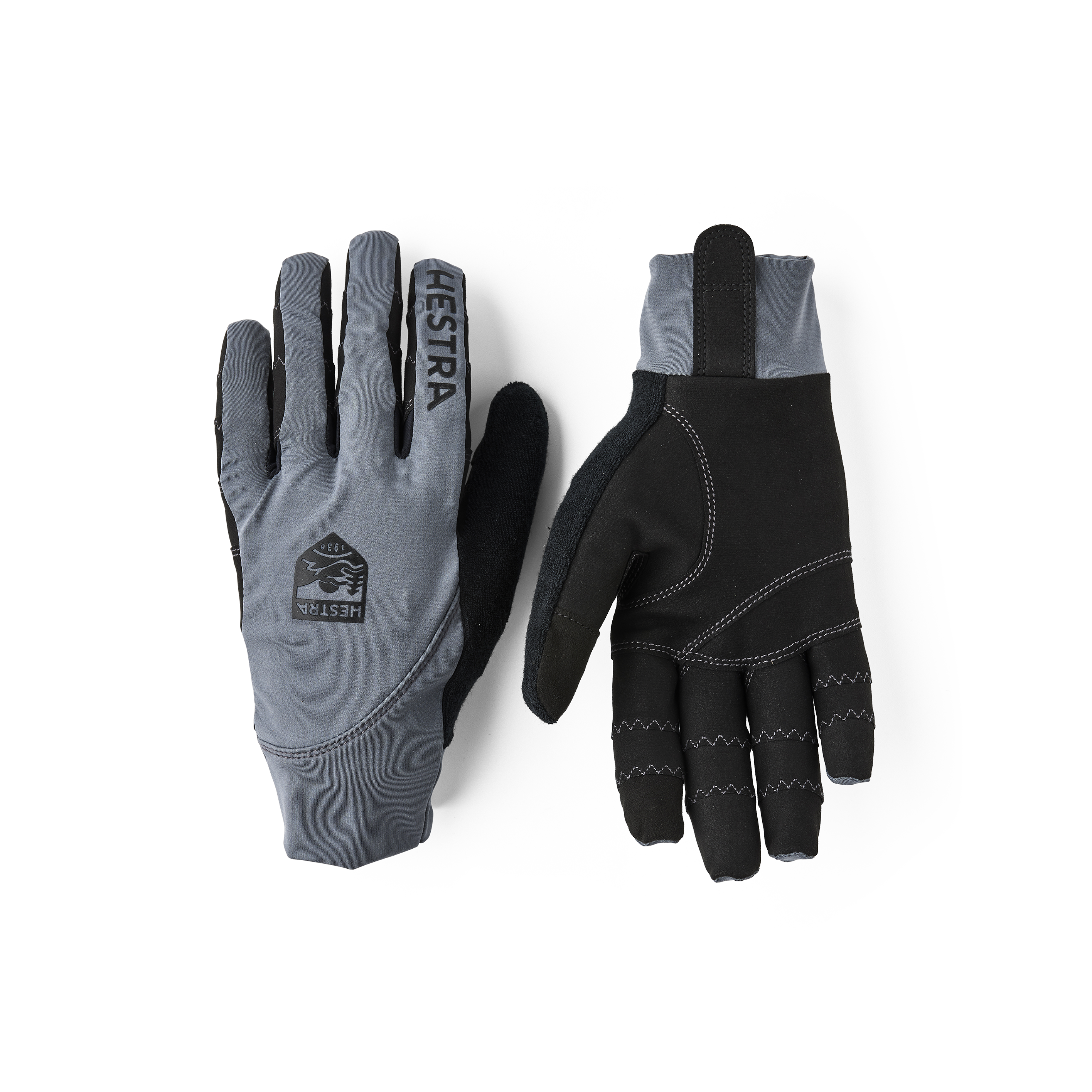 Light brown cycling glove with lycra back and light brown synthetic suede palm