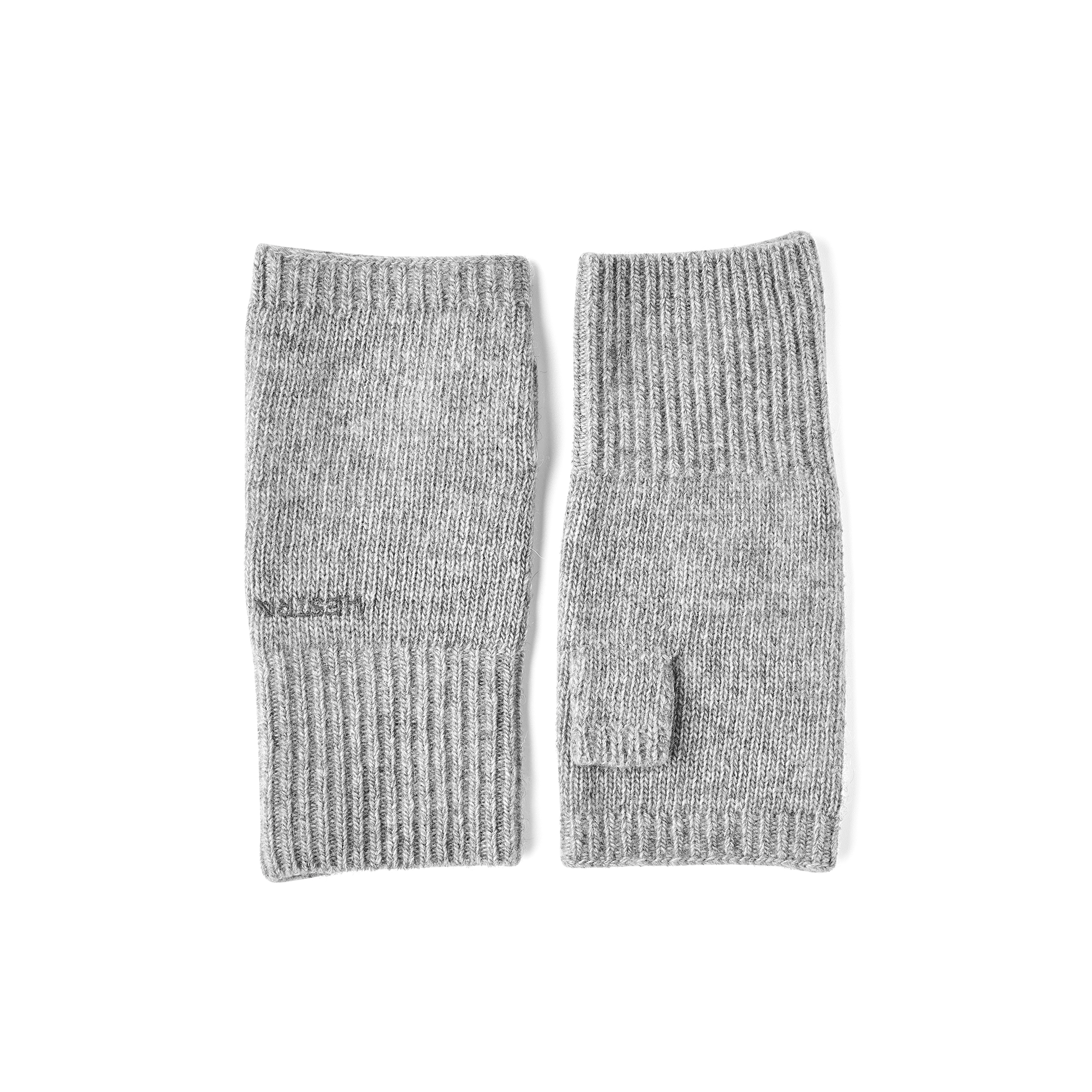 Light gray knitted cashmere wrist warmer