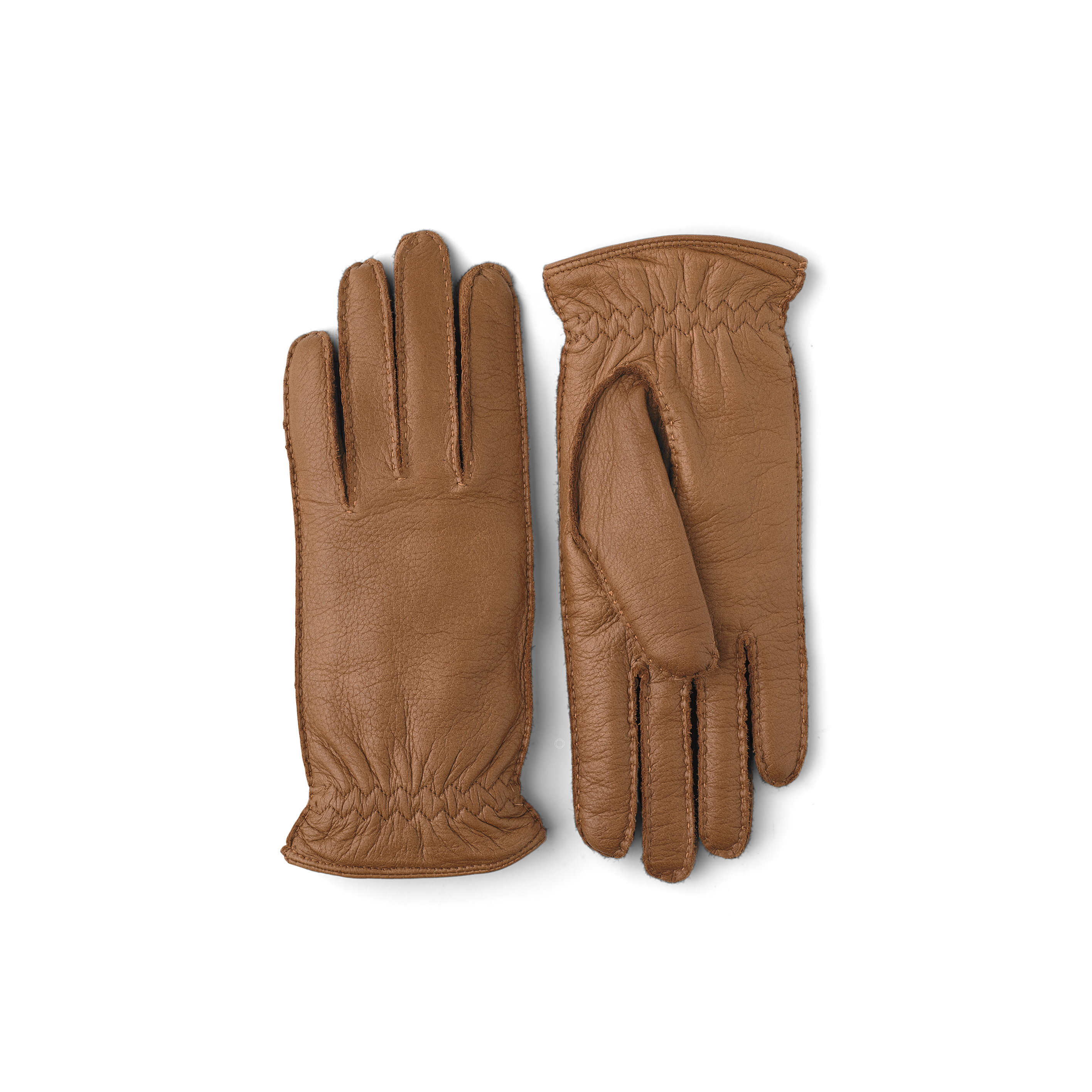 Light brown hand-sewn elk leather glove