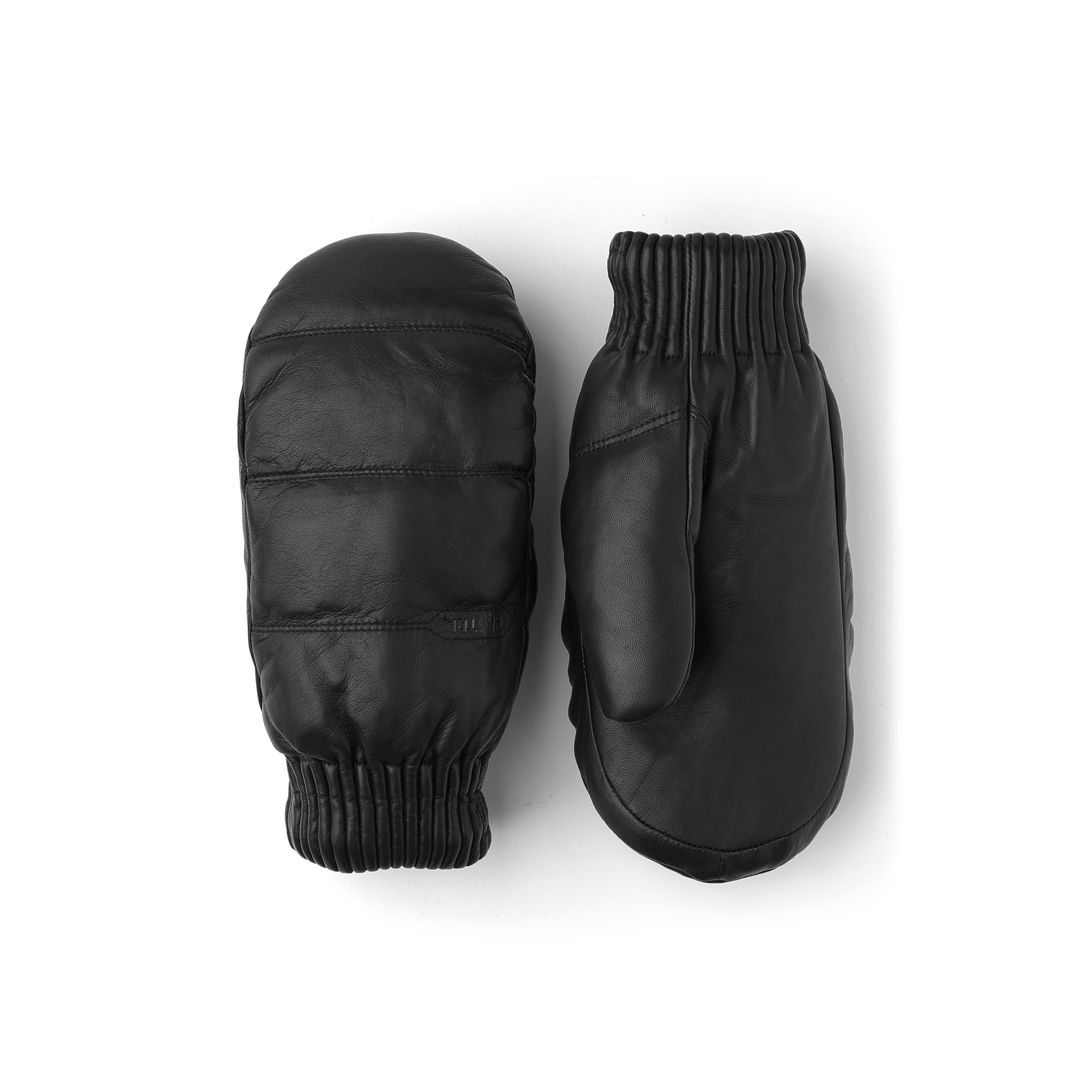 Black hairsheep leather mitten