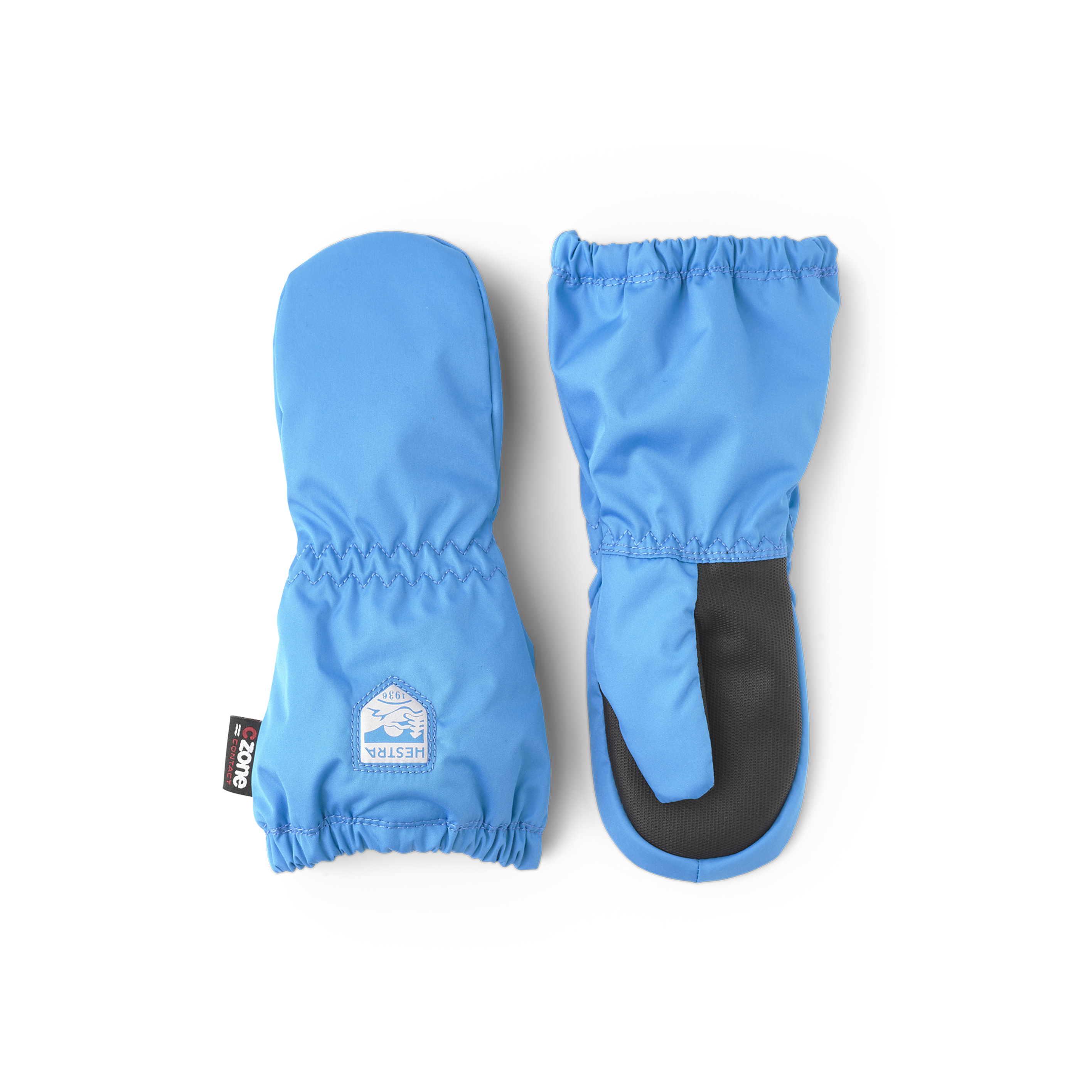 Turquoise fabric shell mitten