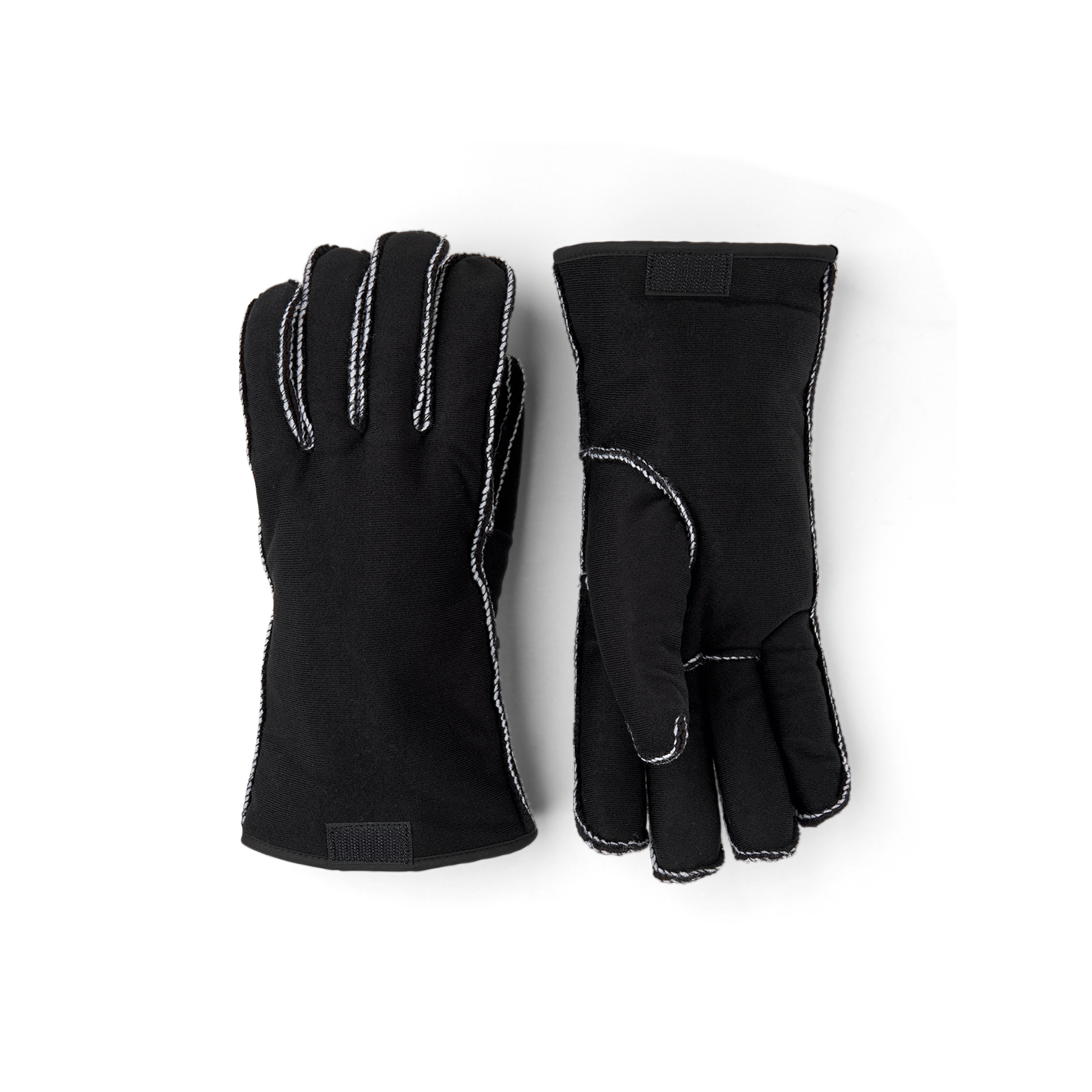 Black machine-sewn liner glove