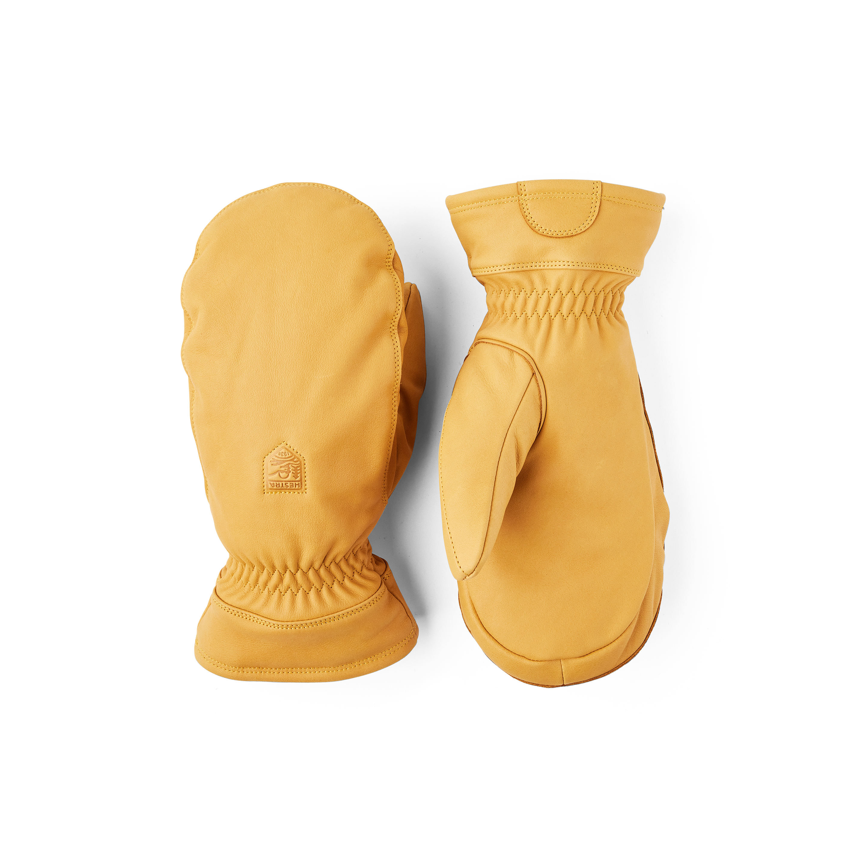 Light yellow cow hide mitten