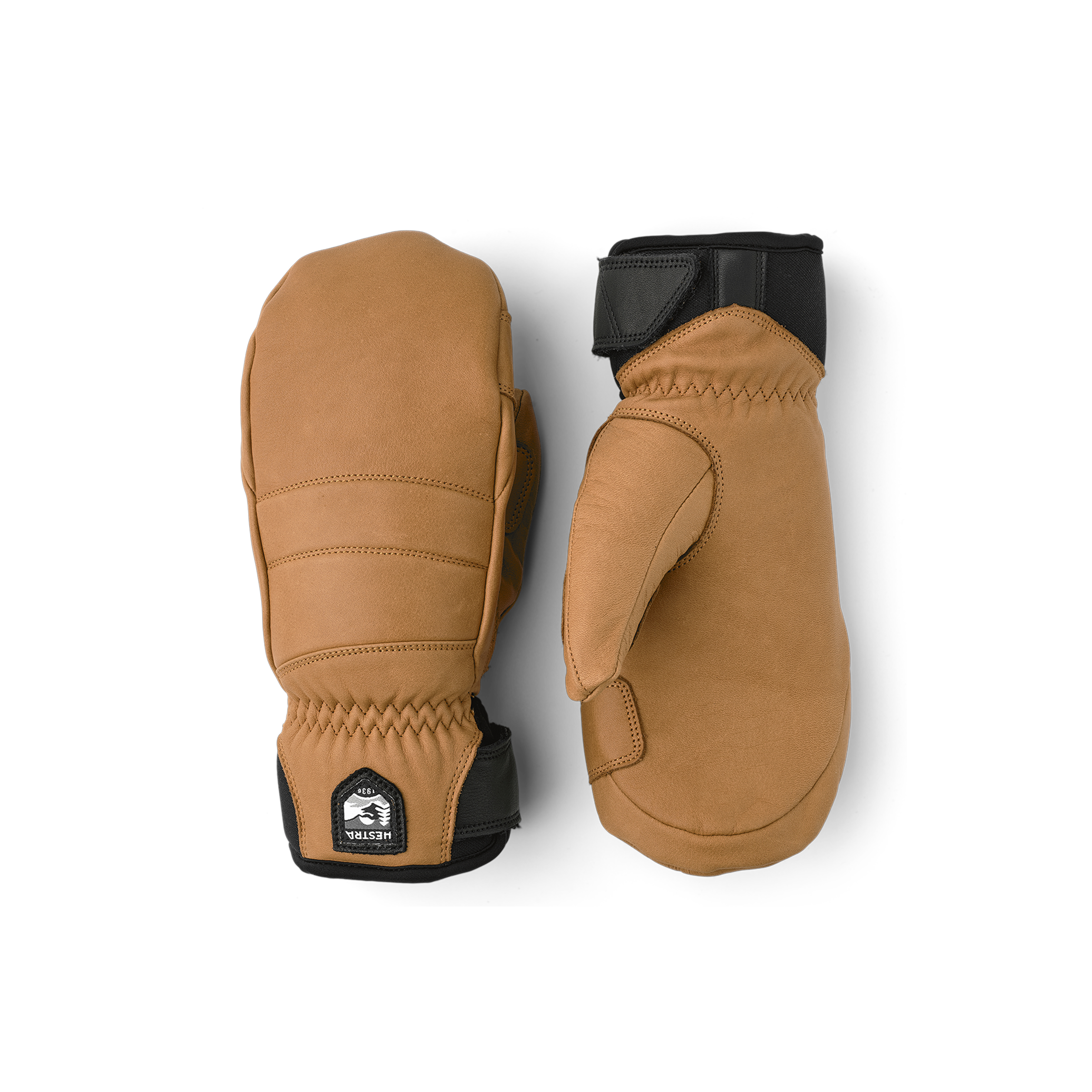 Light brown cow hide mitten