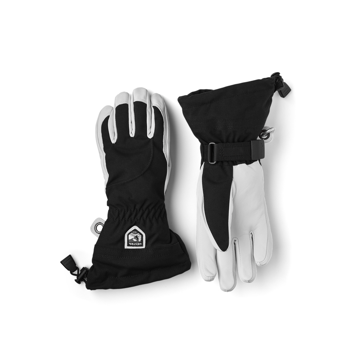 Heli Ski Female - 5 finger-Black/Offwhite – Hestra Gloves