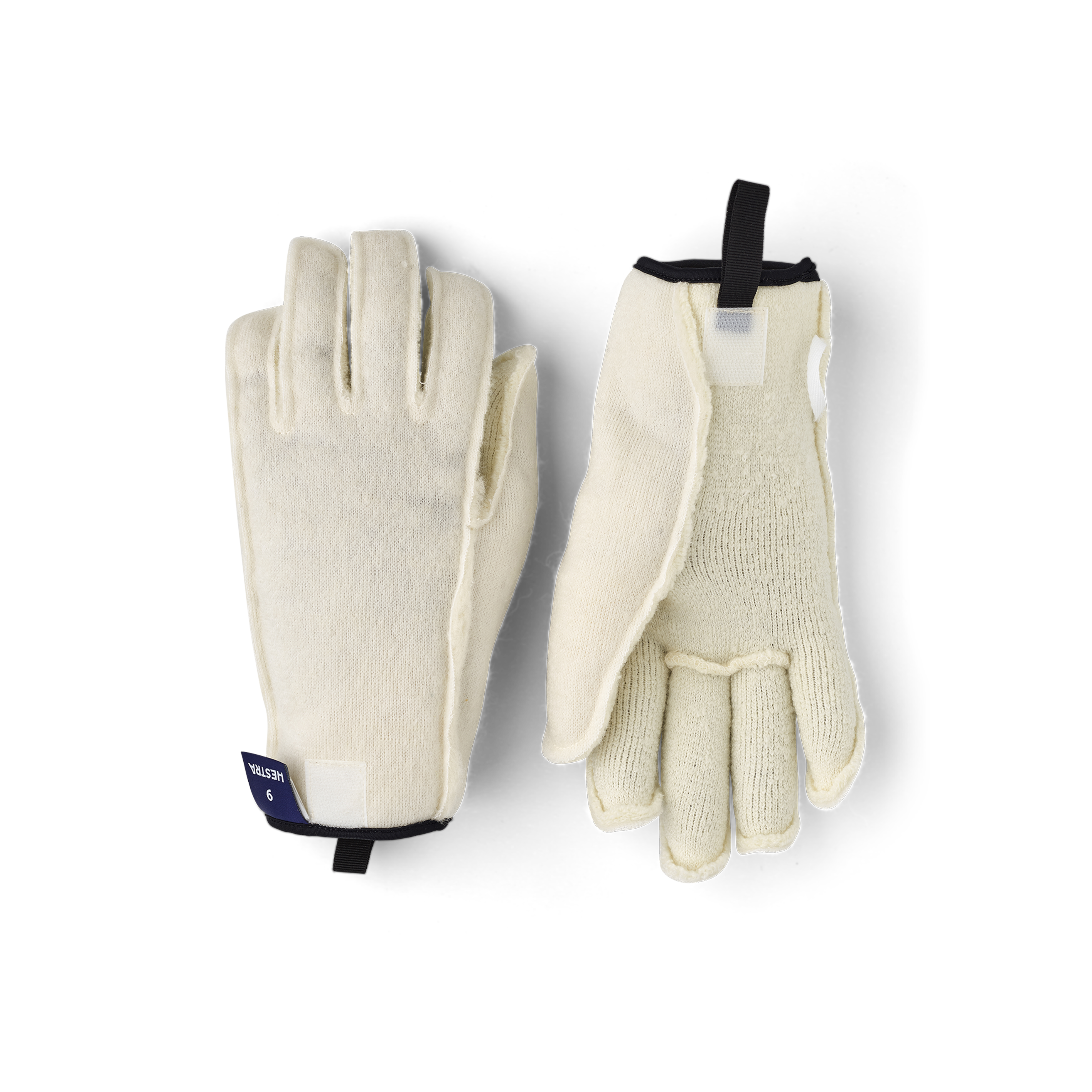 White machine-sewn liner glove