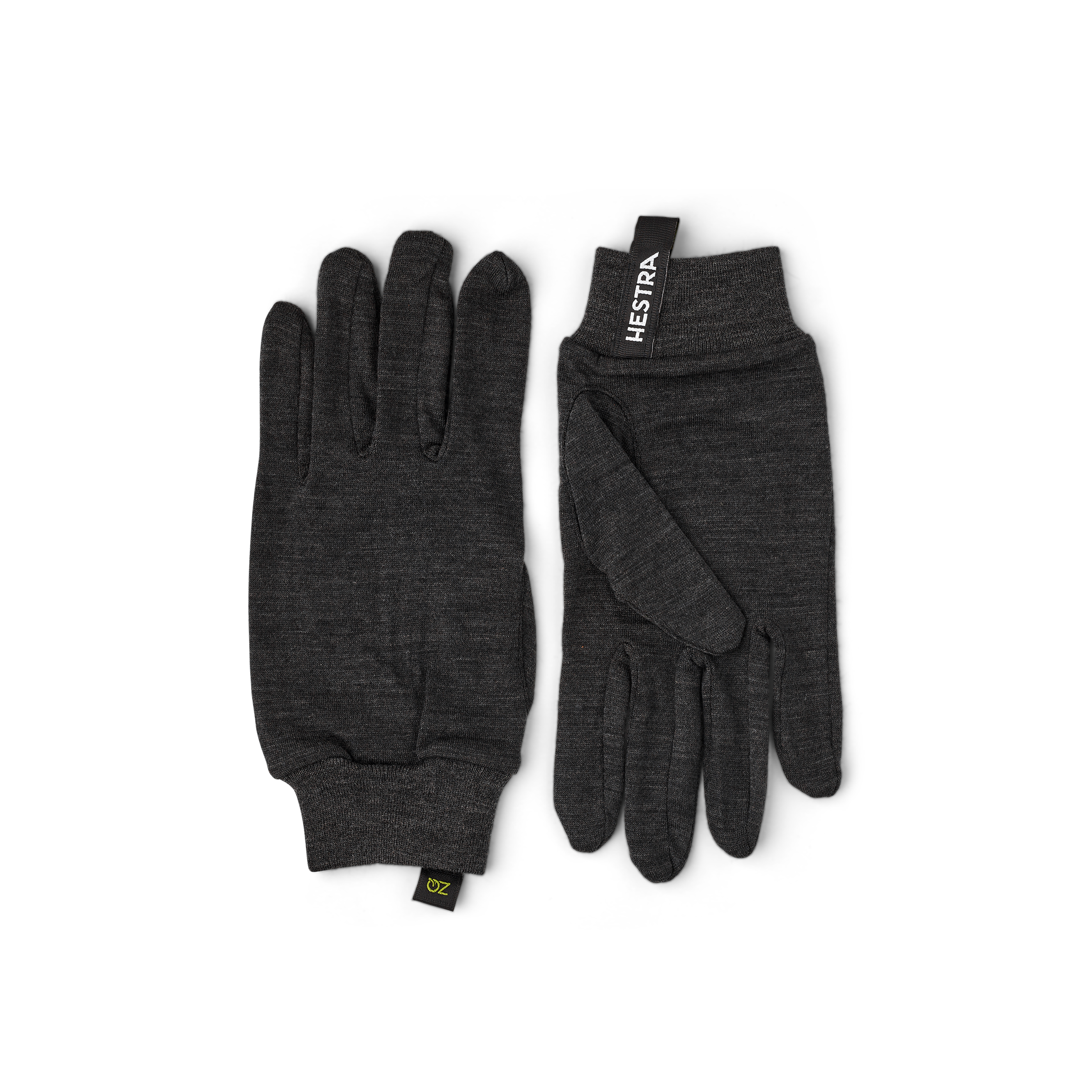Gray merino wool inner glove